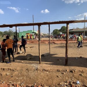Street scene in Mazabuka, Southern Province, Zambia.