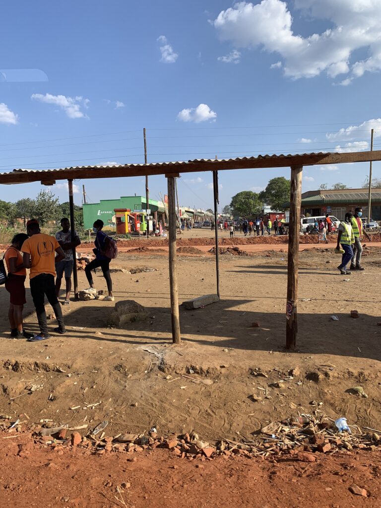 Street scene in Mazabuka, Southern Province, Zambia.