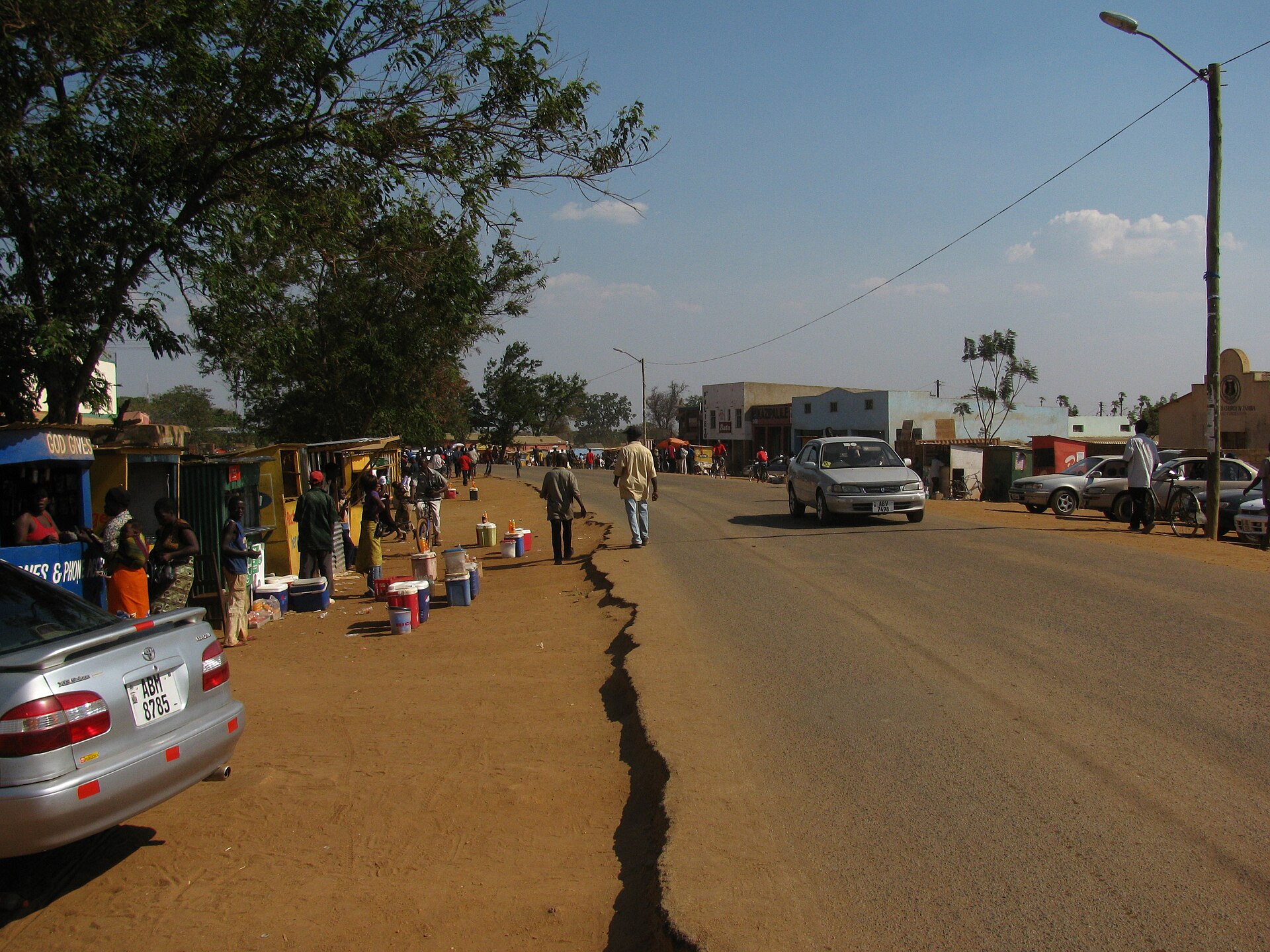Petauke, Zambia, the area around Canary Guest House.