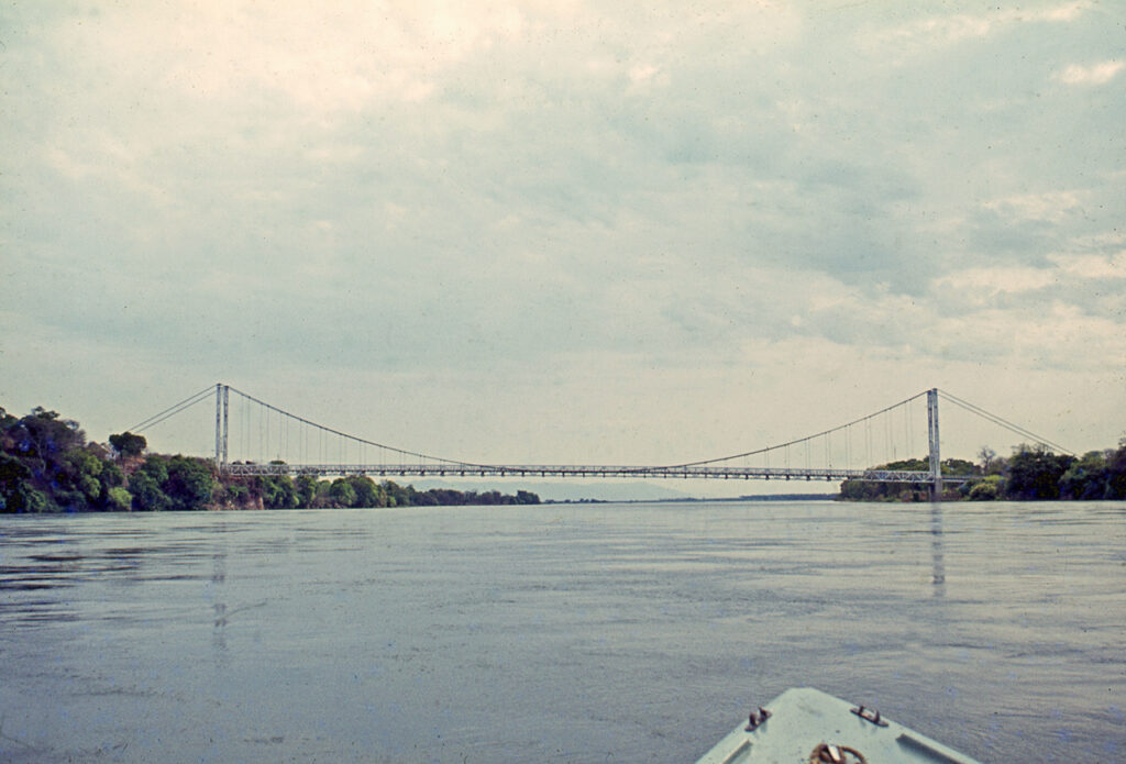The Chirundu bridge over the Zambezi at Chirundu, Zambia.
