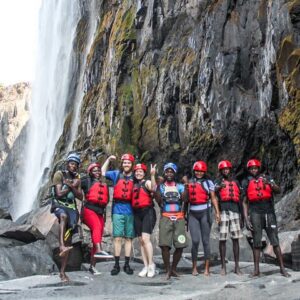 Swimming Under Victoria Falls Spray Adventures from Livingstone
