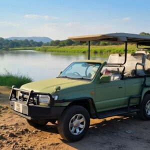 White Rhino Walking & Game Drive Safari in Livingstone